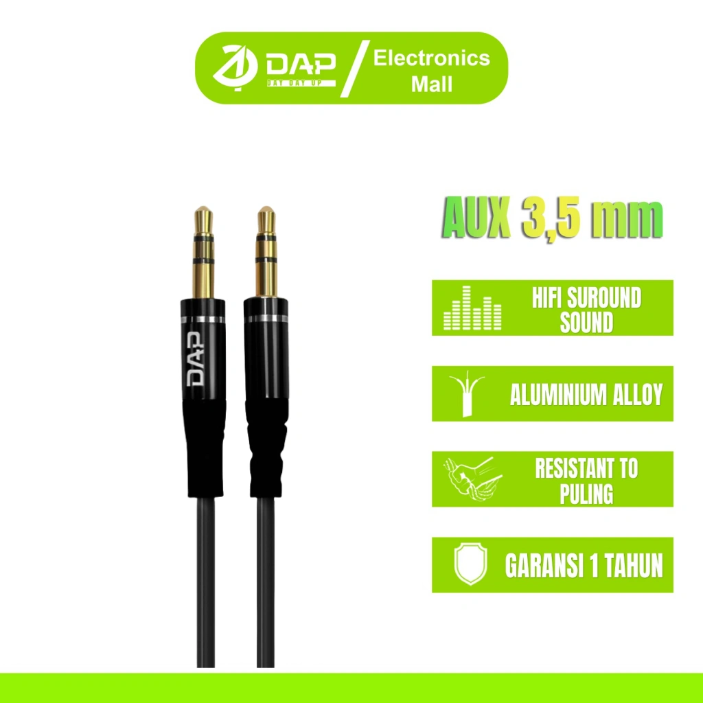 kabel aux - kabel audio - kabel aux audio Kabel Audio AUX 3.5mm 120cm D-AU02 Original 1 PCS