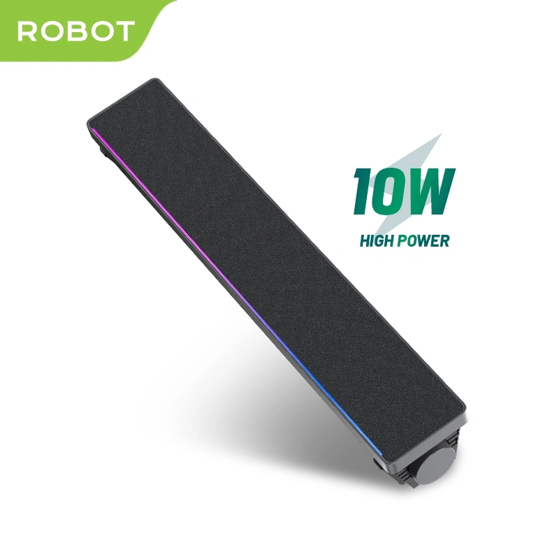 ROBOT Soundbar Wireless Speaker Bluetooth Dual Connection RB680 Speaker Laptop / Komputer Chip 5.3 Ultra Bass With RGB Light Design Original Garansi 1 Tahun