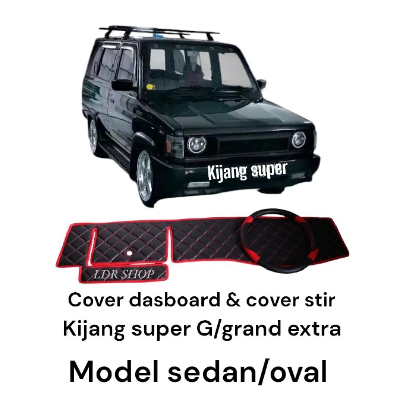 alas dasboard dan sarung stir mobil kijang super G/grand extra/model oval/model sedan