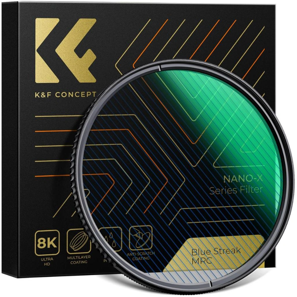 K&F Concept Nano X streak Blue filter (2mm) - Filter Lensa - Lens Filter - Camera Accessories
