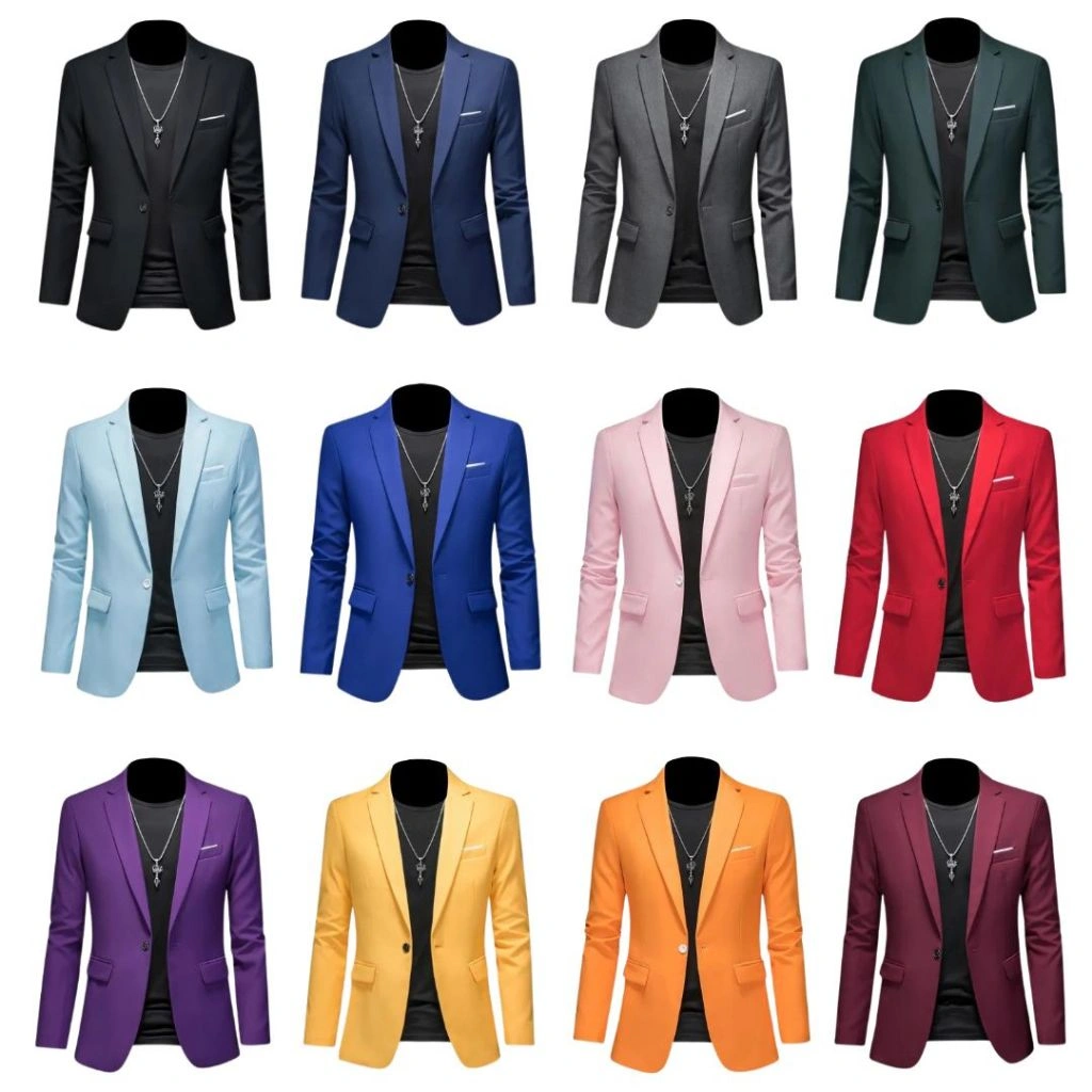 Matjar Najah Jas Blazer Formal Pria Dewasa Slimfit Wisuda Wedding MC Gromsmen Hitam Putih Merah