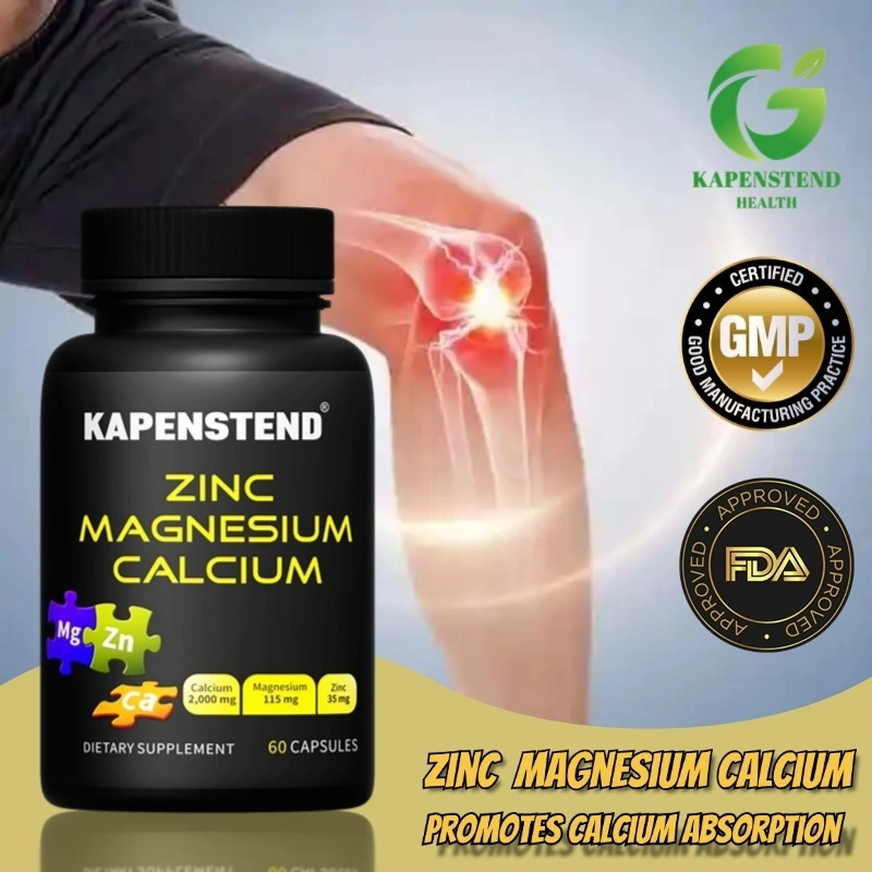Kalsium, Magnesium, dan Zinc 3-in-1 untuk Kesehatan Tulang, Saraf, dan Otot, 60 Tablet