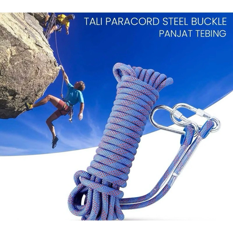 TALI PANJAT TEBING CLIMBING PARACORD STEEL 10MM POLIESTER MULTIFUNGSI