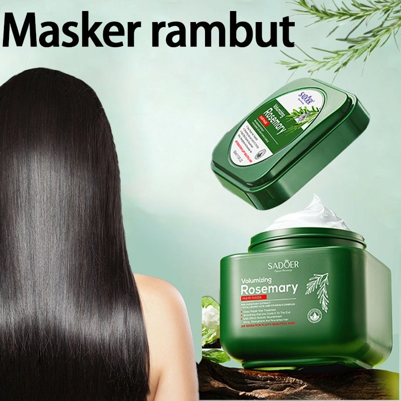 Masker Rambut Rosemary Pelicin 500ml Masker Rambut Perawatan Nutrisi Lembut Mengurangi rambut kusut