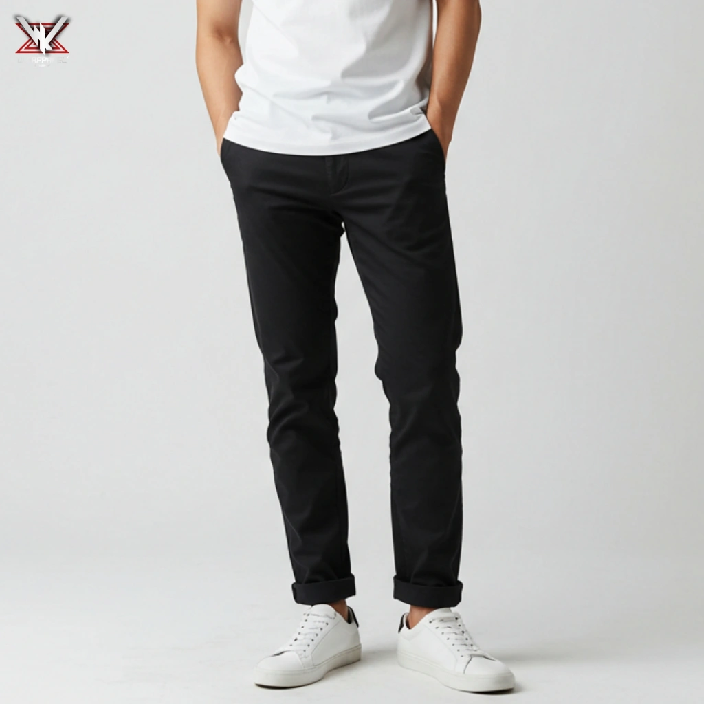 WK APPAREL - Celana Chino Panjang Pria Hitam 27-38