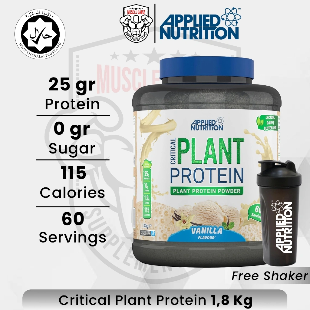 Applied Nutrition Critical Plant 1,8 Kg Whey Protein Vegan Plant Based Protein Susu Vegetarian