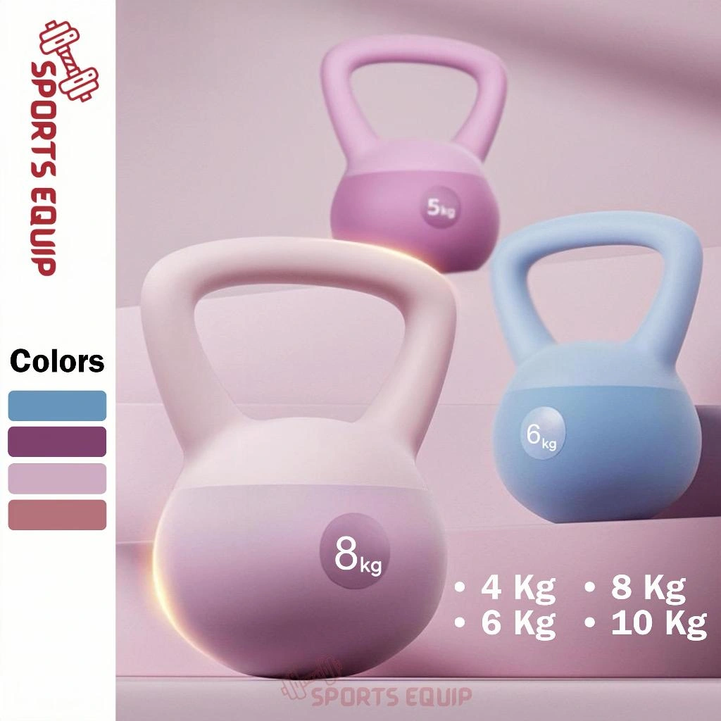 S.E - Kettlebell 4 KG / 6 KG / 8 KG / 10 KG - Kettle Bell Gym Fitness SE037 Bahan Soft PVC