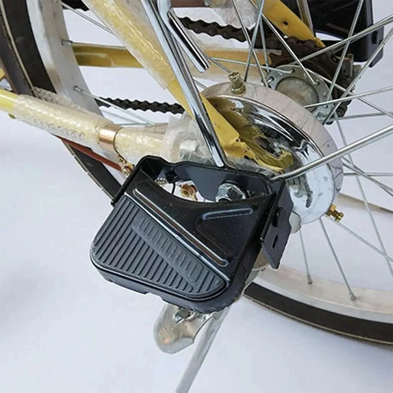 1set Injakan Kaki Sepeda Lipat Pijakan Belakang Sepeda Gunung Pedal Sepeda Lipat Baja