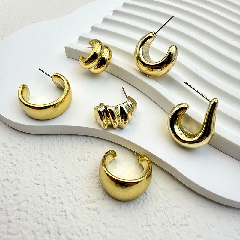 Anting hijab model baru Anting hijab/Anting wanita simpel high-end/Anting kecil elegan/Anting model baru Anting hijab simpel dan modis