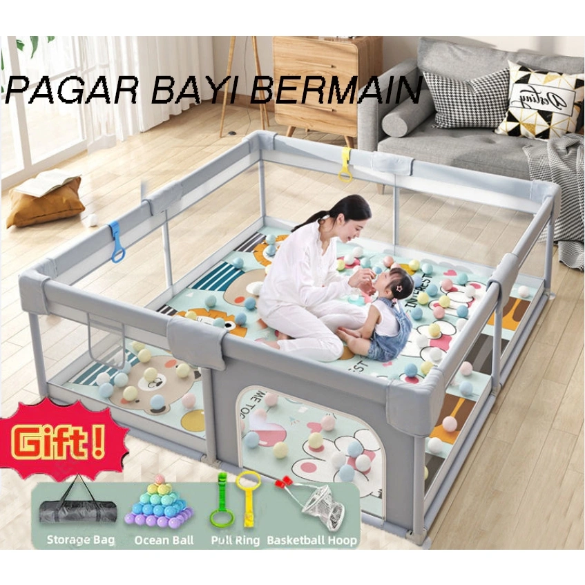 Pagar Bayi Bermain  Pembatas Kasur Pagar Mainan Anak Playground Anak pagar kasur pengaman bayi pagar bayi