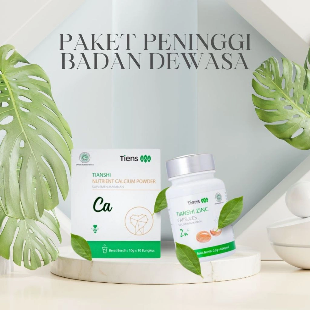 Paket Peninggi Badan Kalsium Dewasa dan Zinc