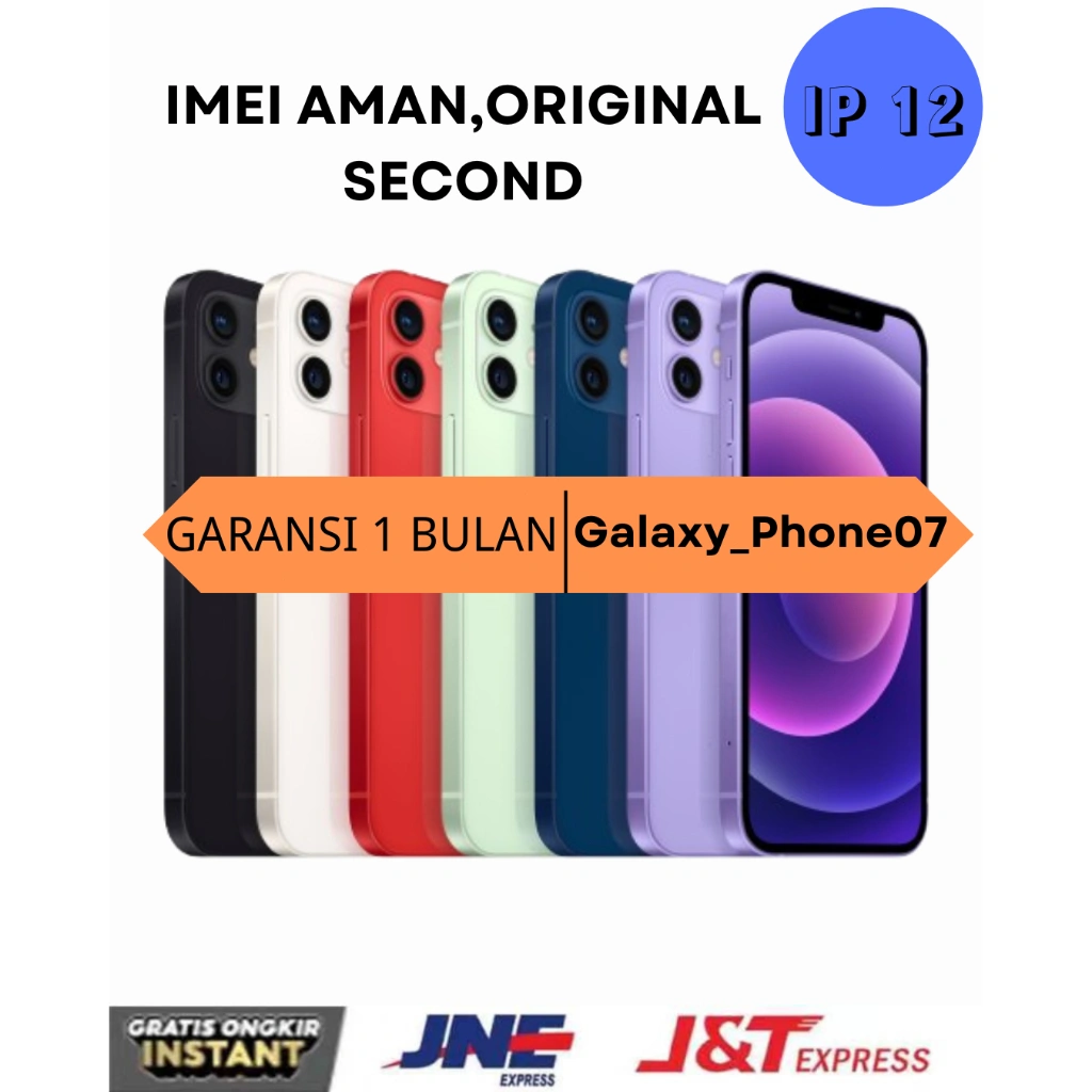 iPhone 12 256GB/128GB/64GB FULLSET MULUS SECOND ORIGINAL GOOD CONDITIONS