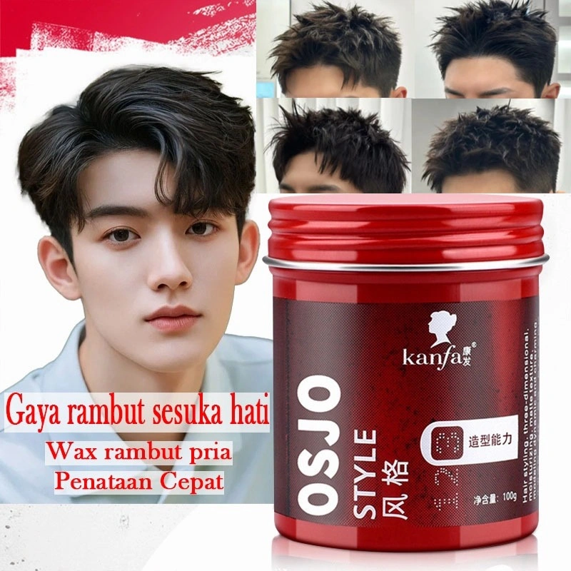 Wax rambut pria Penataan Cepat Tahan lama Pomade rambut Kilau gaya rambut tanpa rasa berminyak