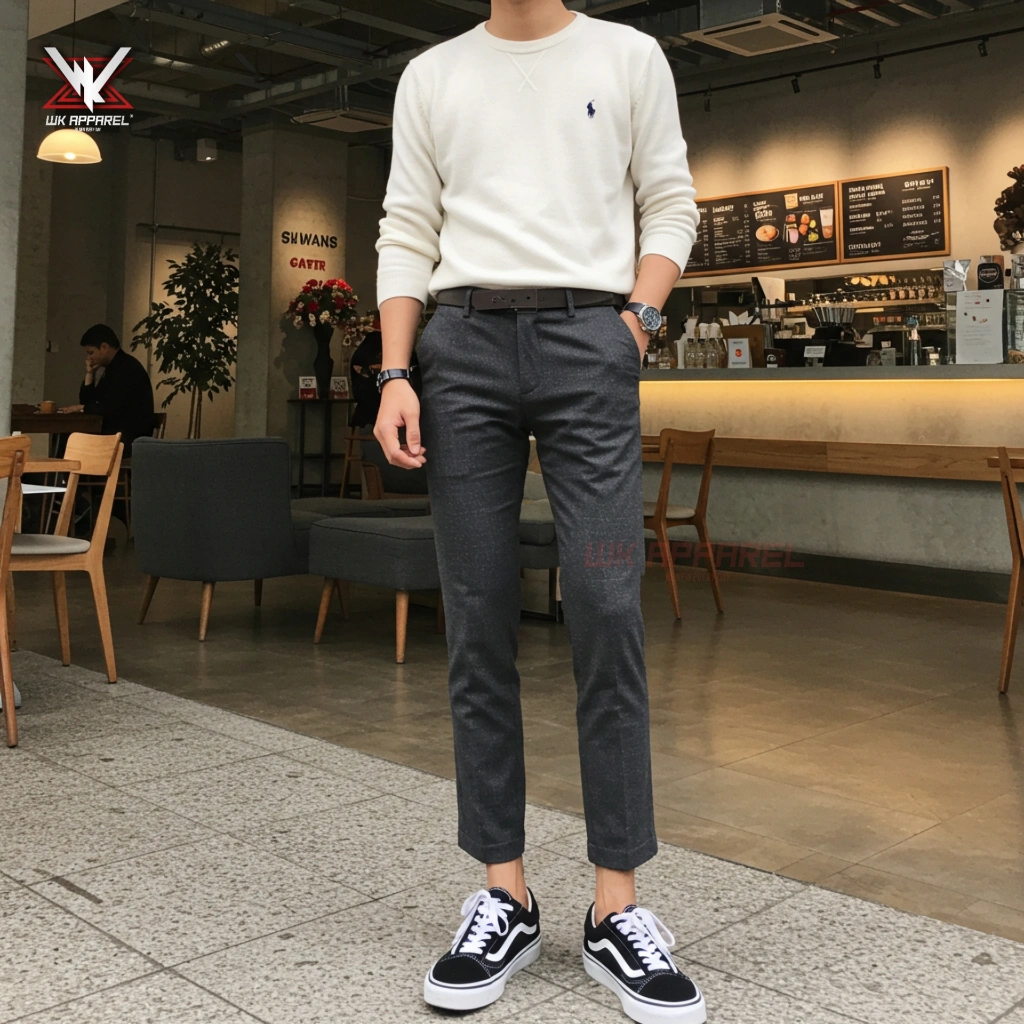 WK APPAREL - Celana Bahan Ankle Pants Slimfit Size 27-38