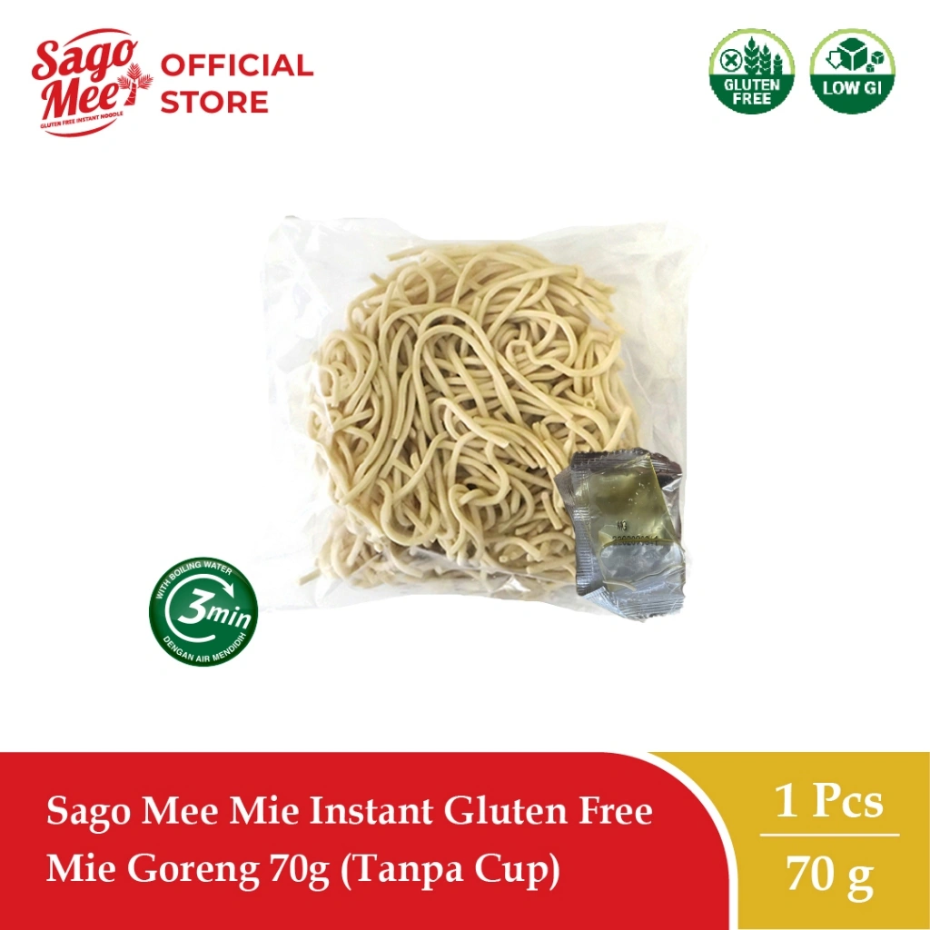 Sago Mee Gluten Free Mie Instan Mie Goreng 70g (Tanpa Cup)