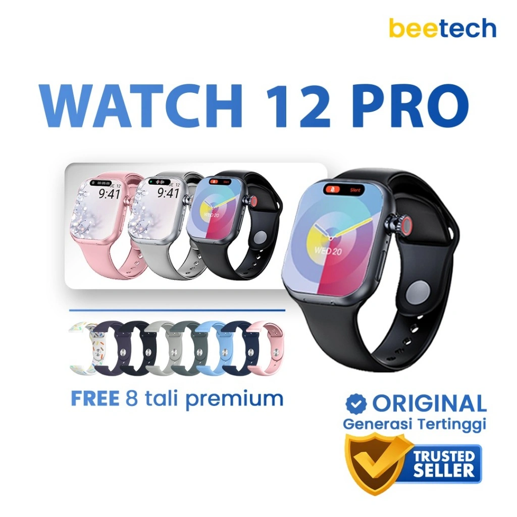 ORI 100%!!! SMARTWATCH PRO12 GENERASI TERCANGGIH BISA IOS & ANDROID LAYAR AMOLED - UNISEX