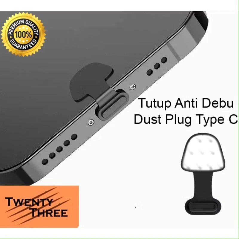 Tutup Penutup Port Lubang Lobang Charger Anti Debu Dust Plug Type C