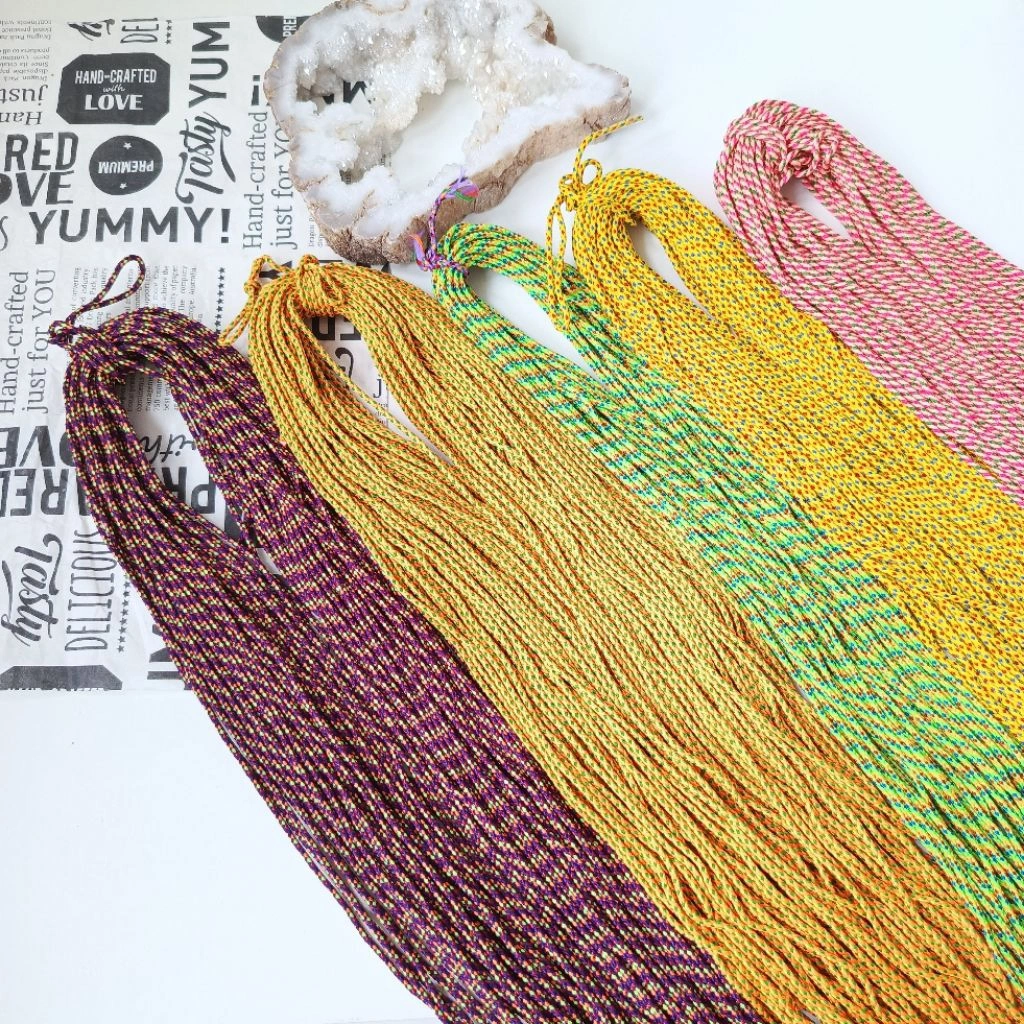 (2mm)1 Meter Tali Perusik Prusik Tali Gelang Bahan Craft Tali Tenda Tali Gunung