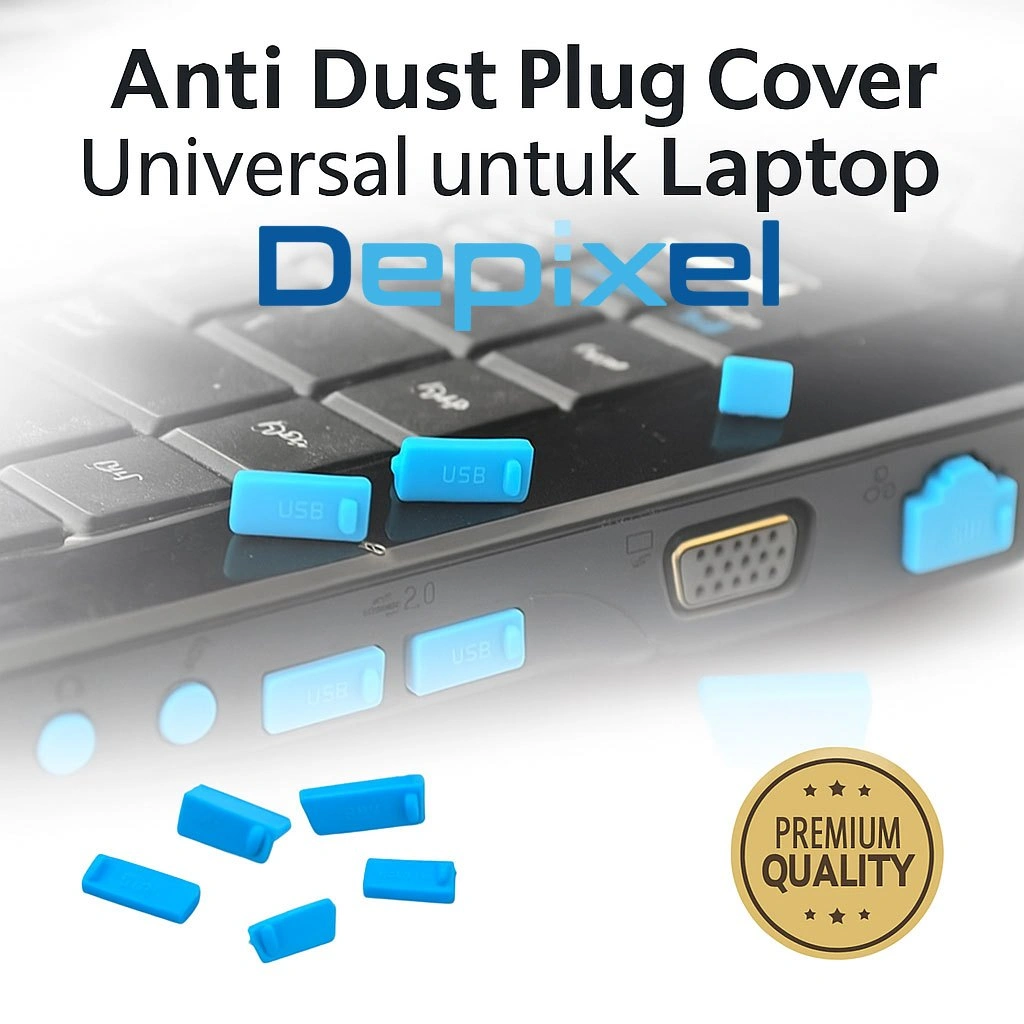 Anti Dust Plug Cover Universal untuk Laptop - Pelindung Port dari Debu, Kotoran, dan Kerusakan