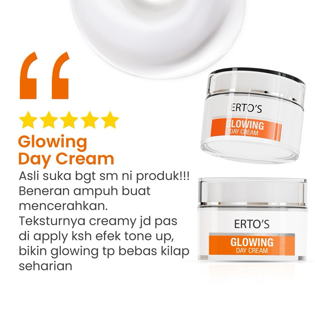 Erto's Glowing Day Cream Krim Siang Mencerahkan
