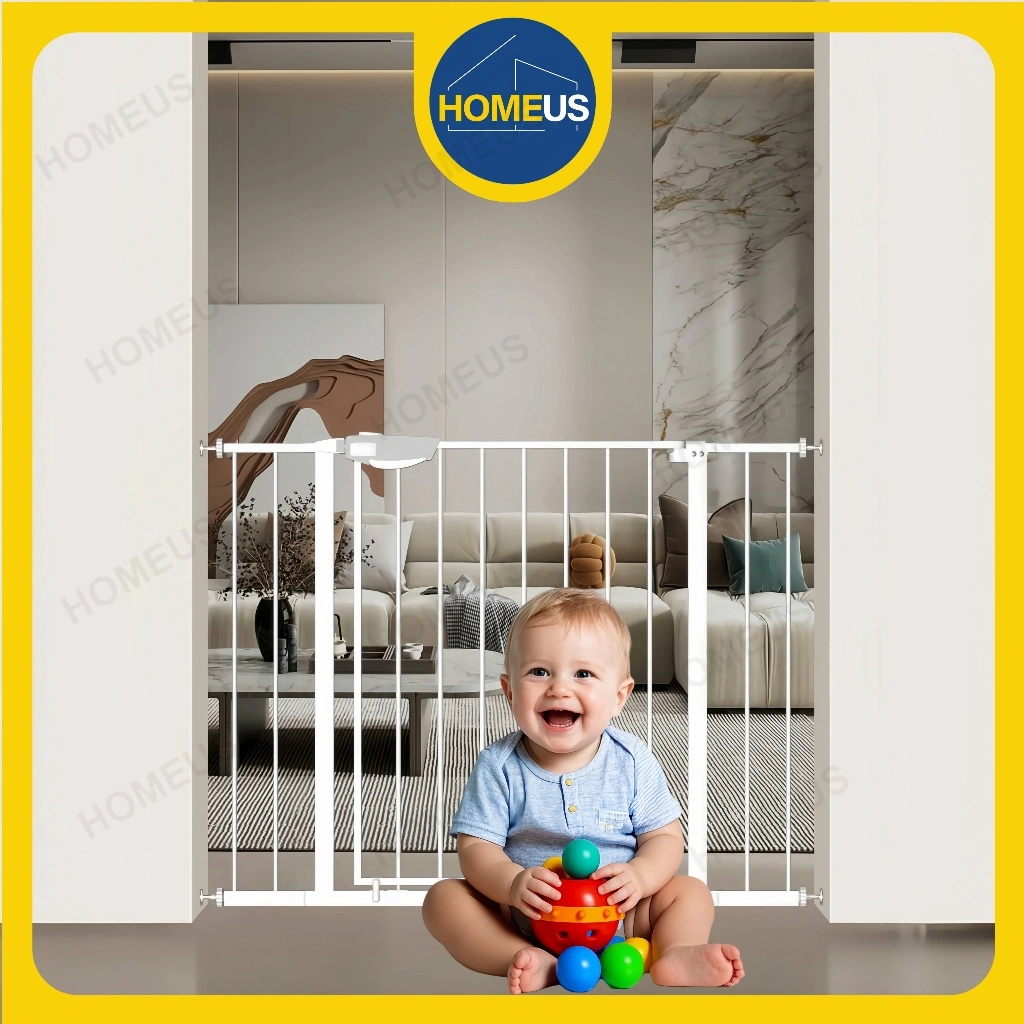 Homeus Baby Safety Gate Pagar Pintu Bayi Pagar Pengaman Bayi Pembatas Bayi Anak Tangga