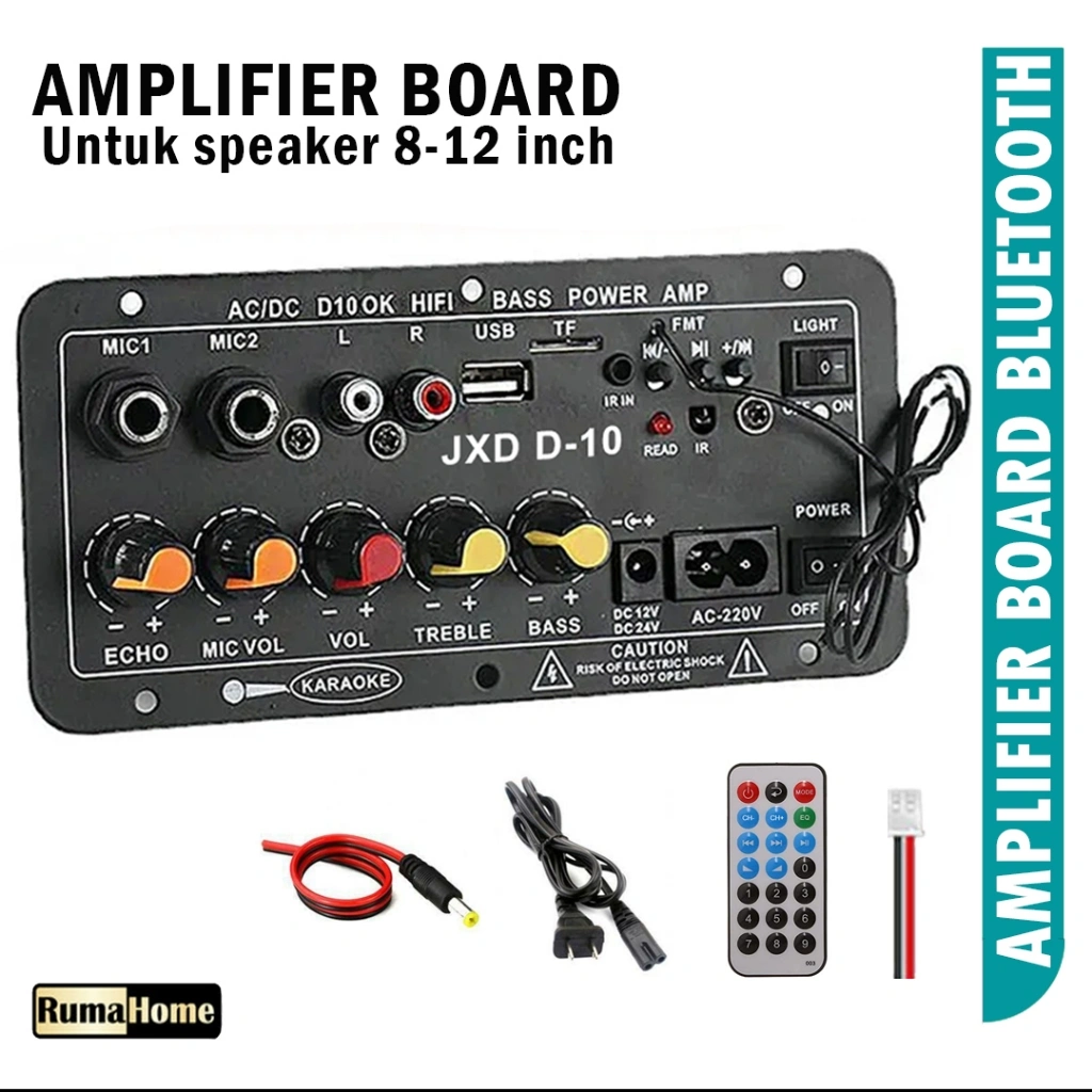 Amplifier Board Audio 12V/24V/220V Bluetooth USB Radio TF DIY speaker woofer