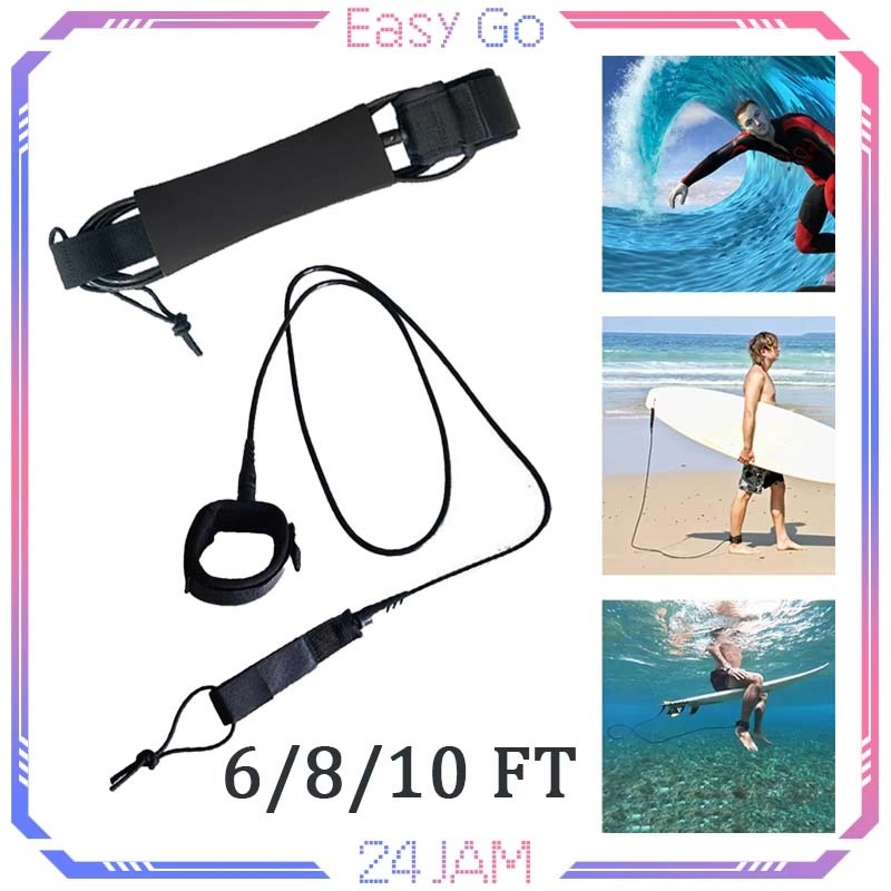 Leg Rope Surfboard 6/8/10ft Surf Leash Surfboard Leash Surfing Tali Pengaman Selancar
