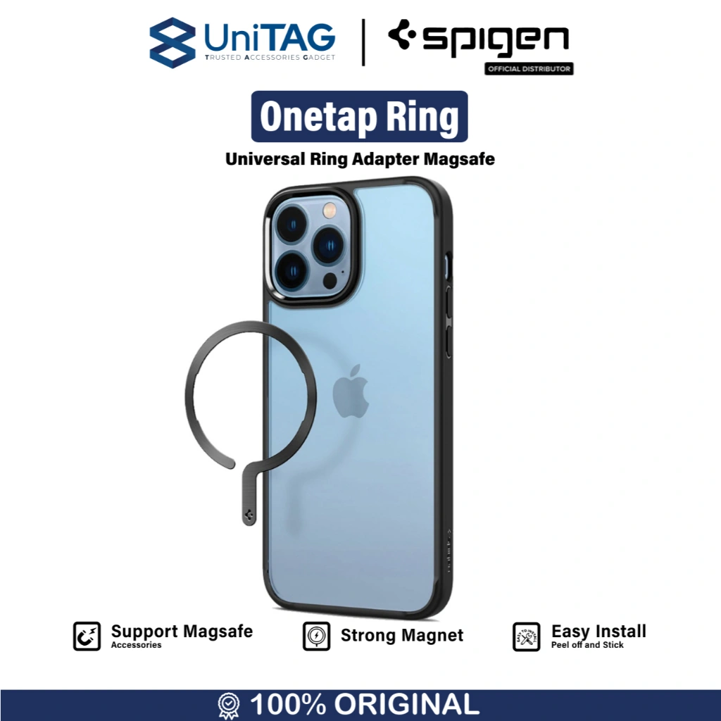 MagSafe Ring iPhone Spigen OneTap Ring Adapter Stiker Cincin Magnet by UniTAG