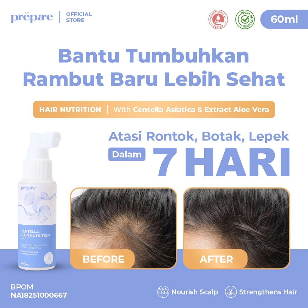 Prepare - Perawatan Rambut Hair Tonic Penumbuh Rambut Treatment Rambut Mengatasi Rambut Rontok