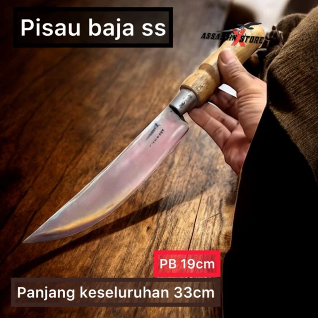 pisau dapur plat baja ss sepuh
