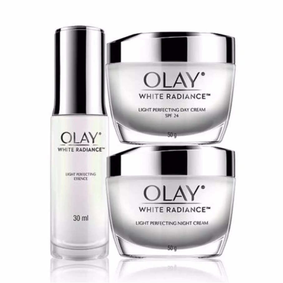 OLAY White Radiance Light Perfecting Day SPF 24 | Night Cream 50 g | Essence 30 mL | Luminous whip 50 g | White Radiance Whip 50 g |  White Radiance Whipe UV Cream Broad Spectrum SPF 30 Ukuran 50 g