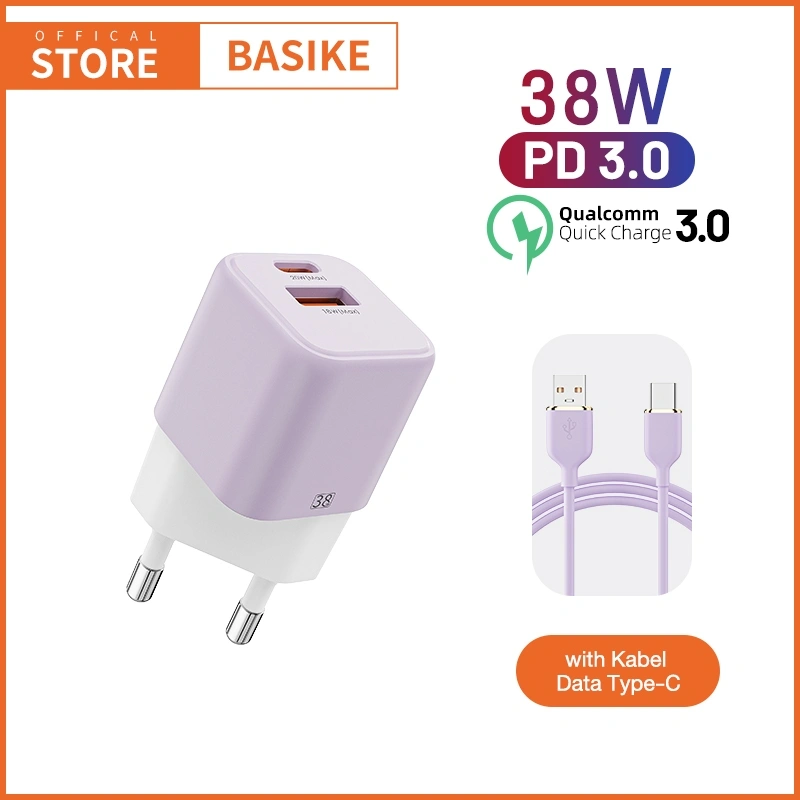 (HOT)BASIKE Kabel Charger iPhone Fast Charging Type C USB 30W for Samsung Xiaomi universal original