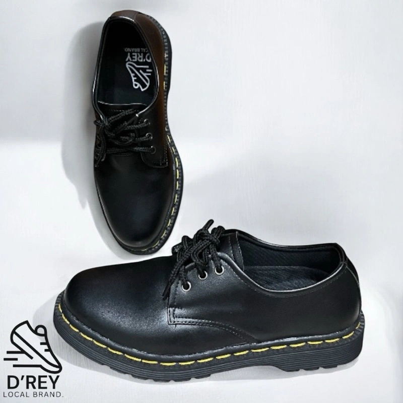 D’REY Sepatu Pria Docmart Original Derby Boots formal Black