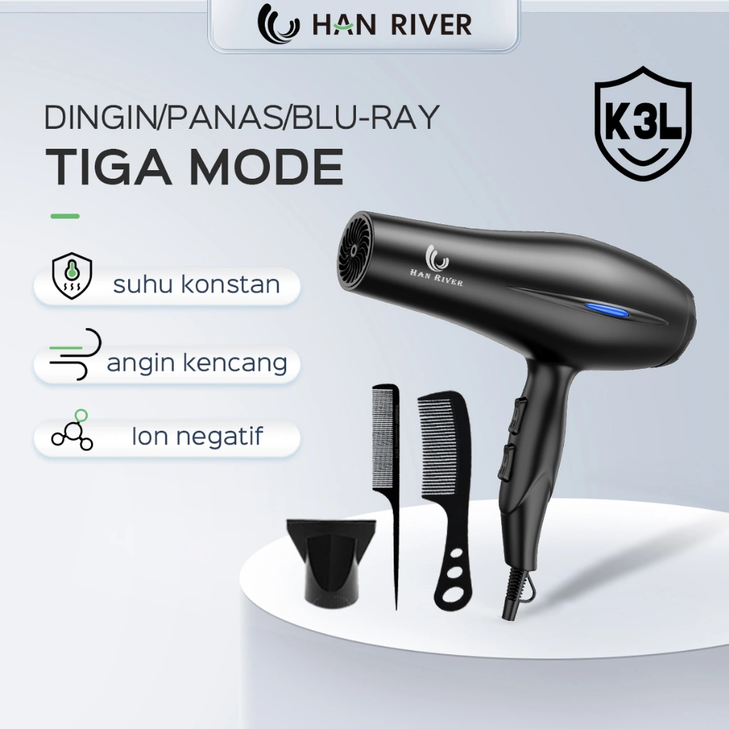 HAN RIVER HRHD01BK Hair dryer 800W Pengering Rambut Termurah Daya tinggi