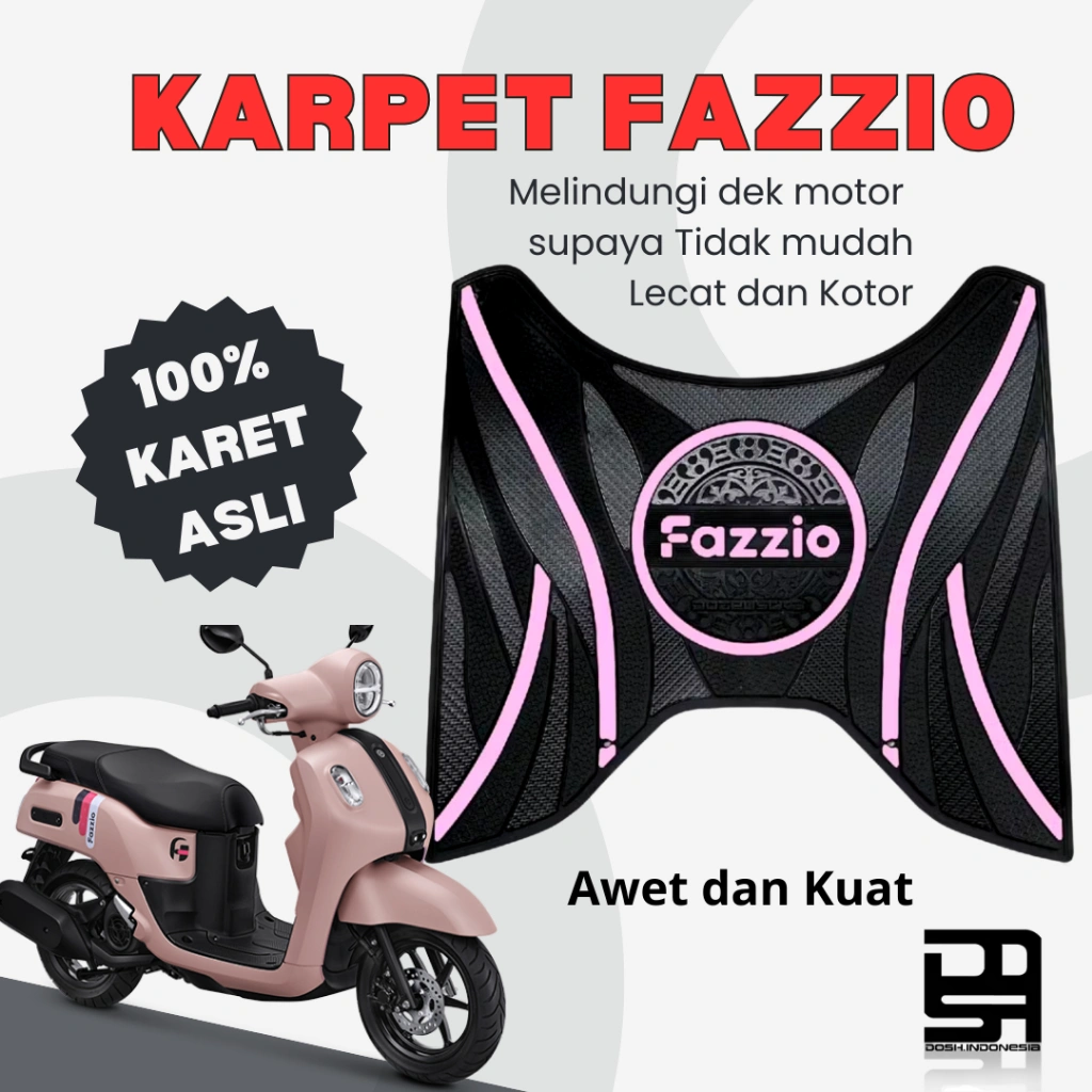 Karpet Motor Fazzio Alas Kaki Bahan Karet Asli Orginal Tebal Anti Licin Tidak Luntur