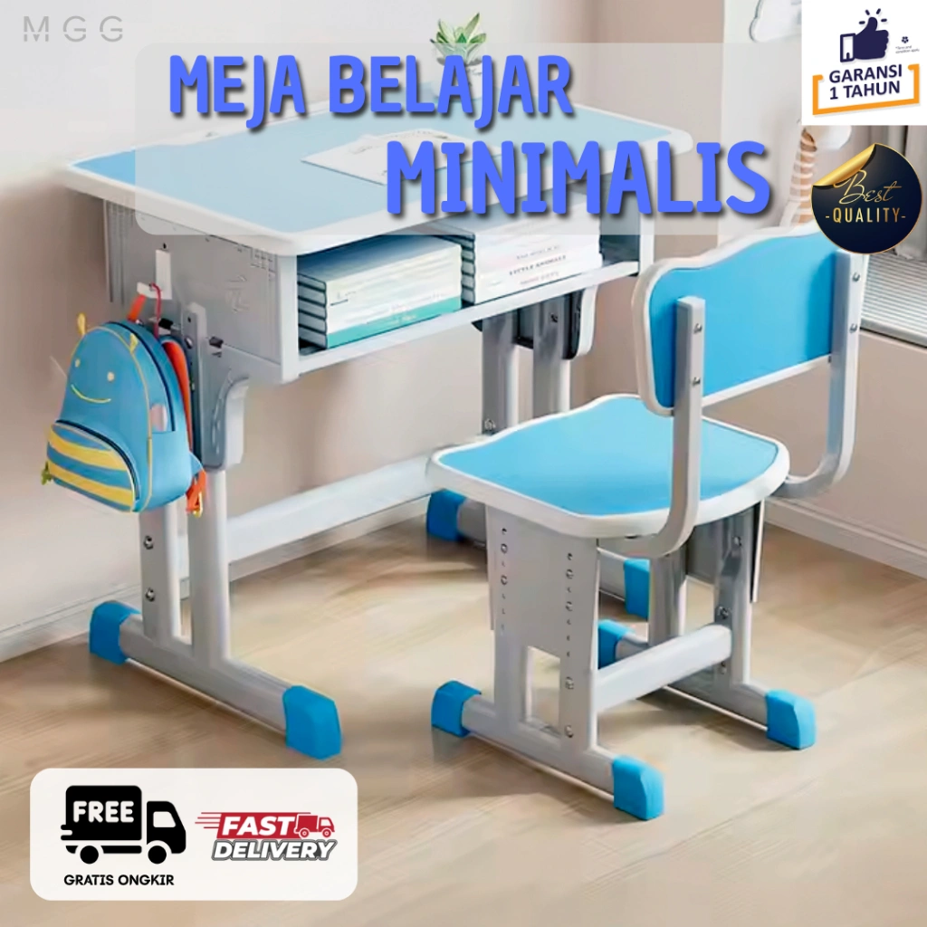 MGG Set Meja Belajar Anak Meja Tulis Anak Meja Sekolah Meja Siswa Kursi Sekolah Kursi Meja Siswa