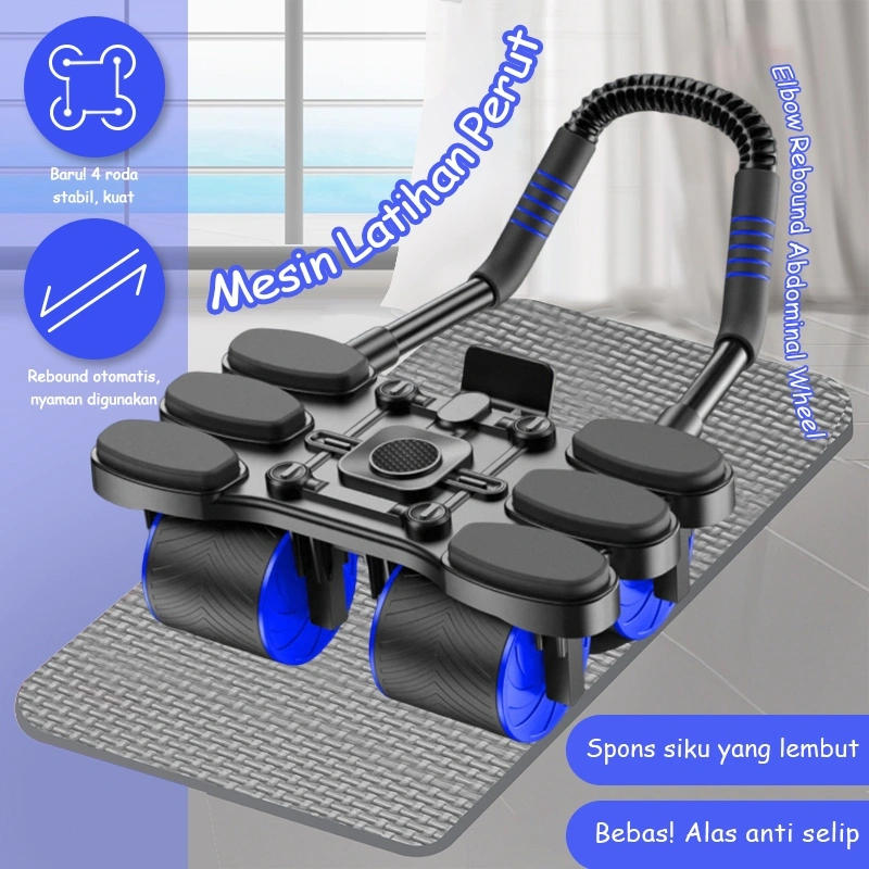 Anne House. Ab Roller 4 in1 Rebound otomatis Ab Wheel Wheels Plank Trainer Abdominal Core Roller Alat Push Up Sit Up