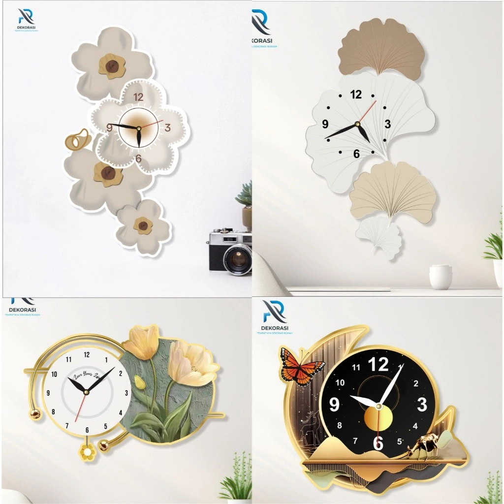 JAM DINDING UKIR AESTHETIC DEKORASI RUANG TAMU KAMAR TIDUR