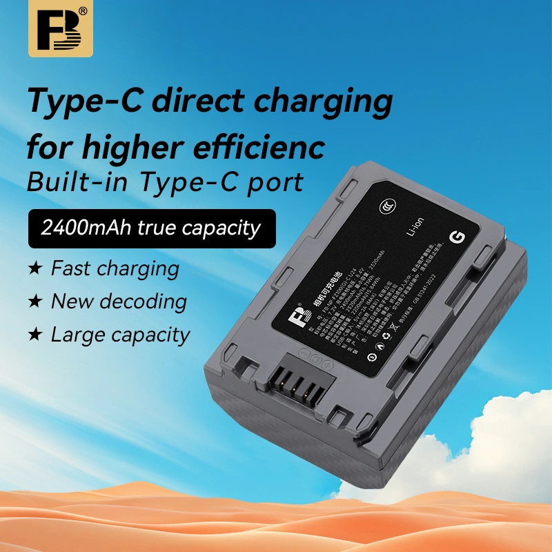 FB Battery for Sony NP-FZ100 with Type-C USB Charging Port untuk Sony Alpha A7M4 a7m3 FX30 A7c A7R3 a7s3 A7R4 DSLR A9M2 aksesoris kamera