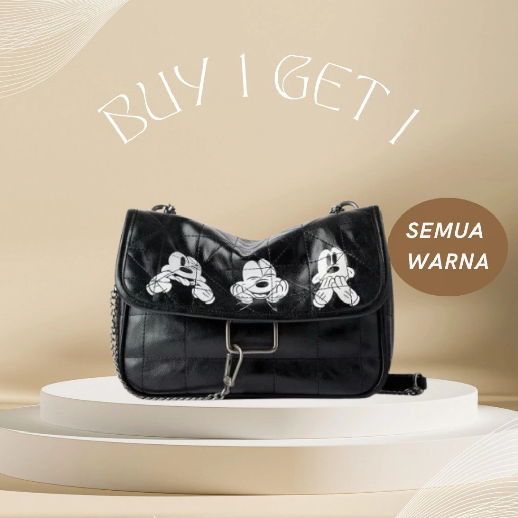 [Buy 1 Get 1] ZAR4 Bag sling bag tas bahu wanita Mickey Mouse Crossbody Shoulder Bags Women#081