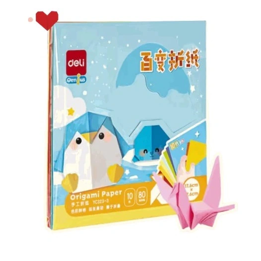 DELI kertas warna/craft paper/origami paper A4 50 lembar 10 warna