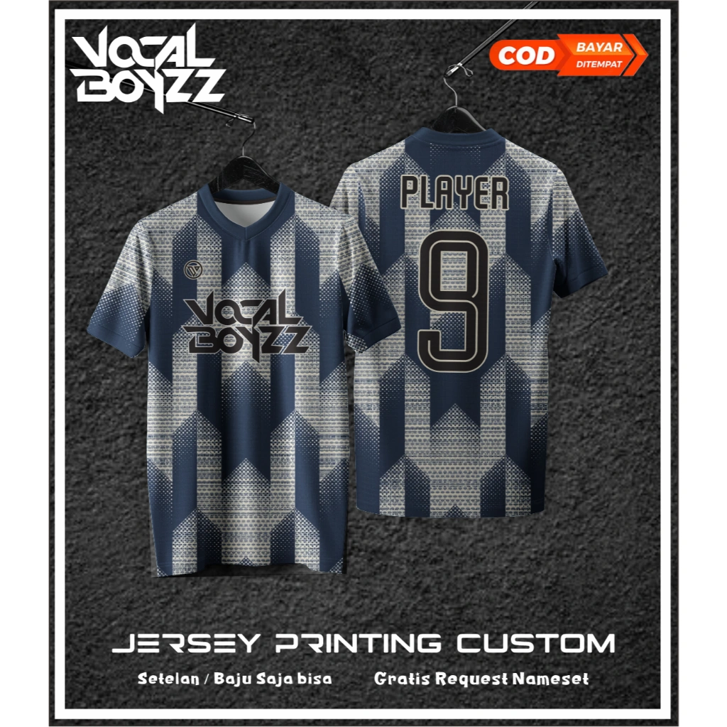 VOCAL Jersey Futsal Custom Baju Bola Request Nama Nomor Logo Fullprinting