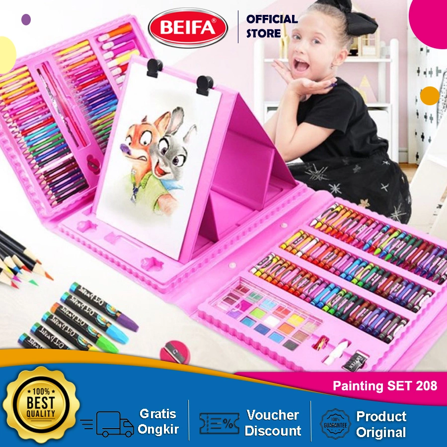 Beifa Crayon DJ3 - Crayon Pensil Warna Art Set Lengkap Original