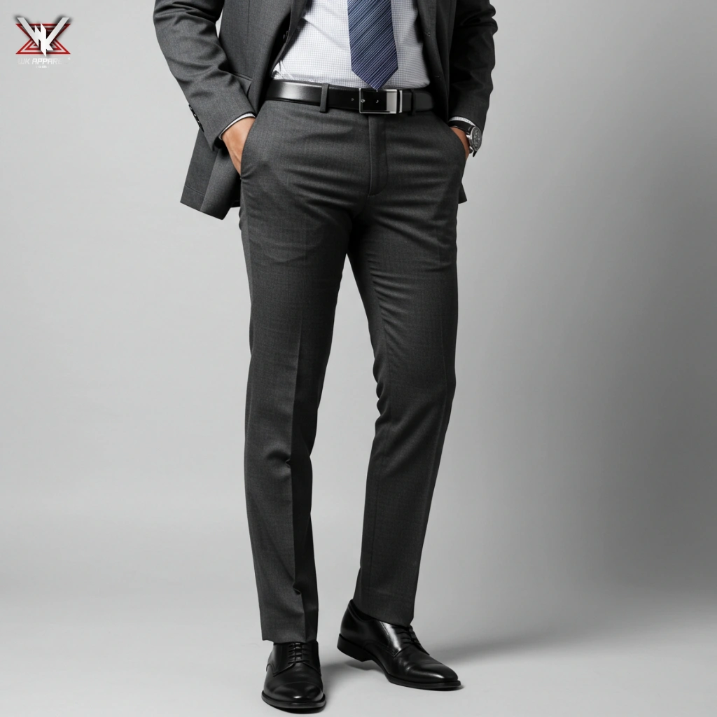 WK APPAREL - Celana Bahan Formal Slimfit Pria Abu Tua 27-38