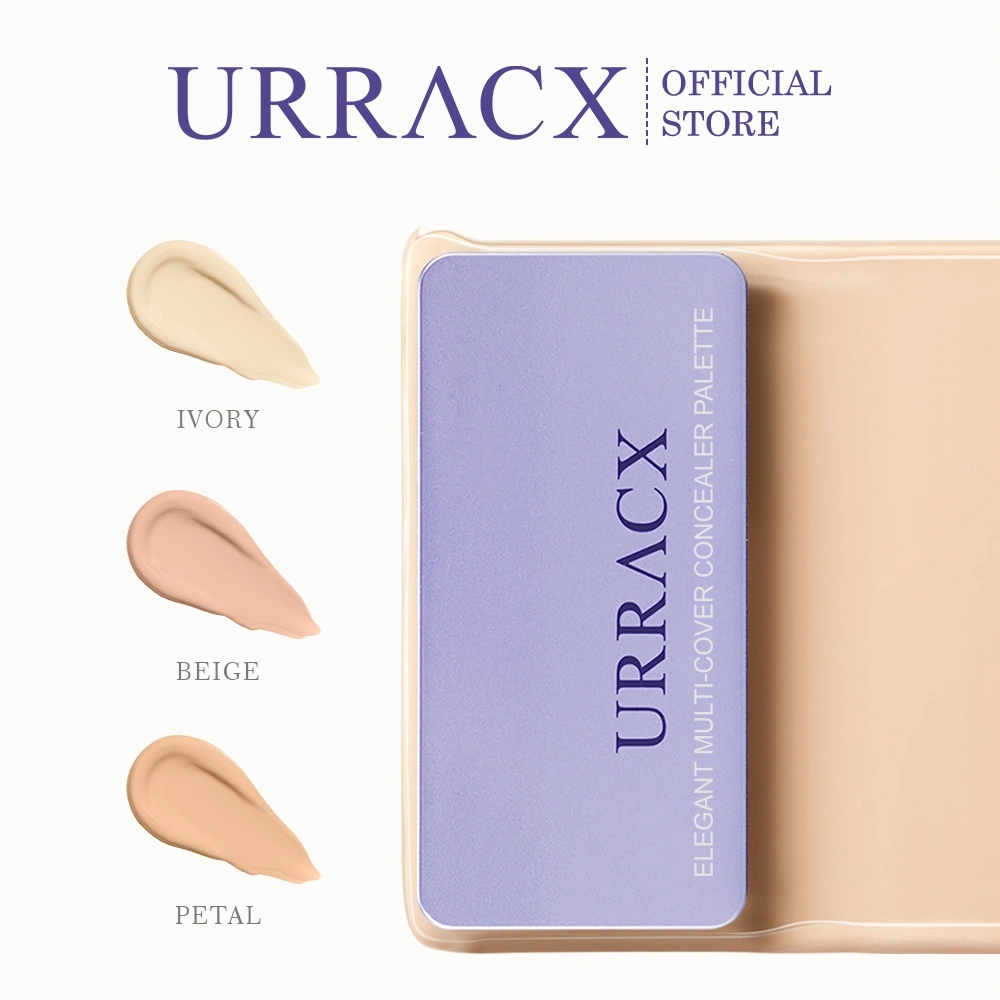 URRACX Color Corrector Concealer Palette 3 In 1 High Coverage Tahan Air True To Skin Concealer Cream Menutupi Flek Dan Bekas Jerawat Lingkaran Hitam Concealer Make Up
