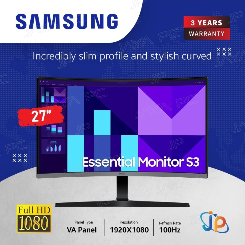 Monitor Samsung LED S27D396 - Curved Full HD 27" Inch