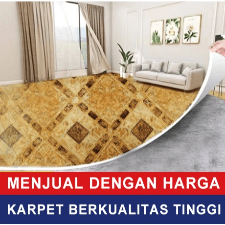Karpet Lantai PVC Gulungan Utuh 1 Roll 40 Meter | Vinyl Tebal Tahan Air & Anti Noda | Murah & Mudah Dibersihkan