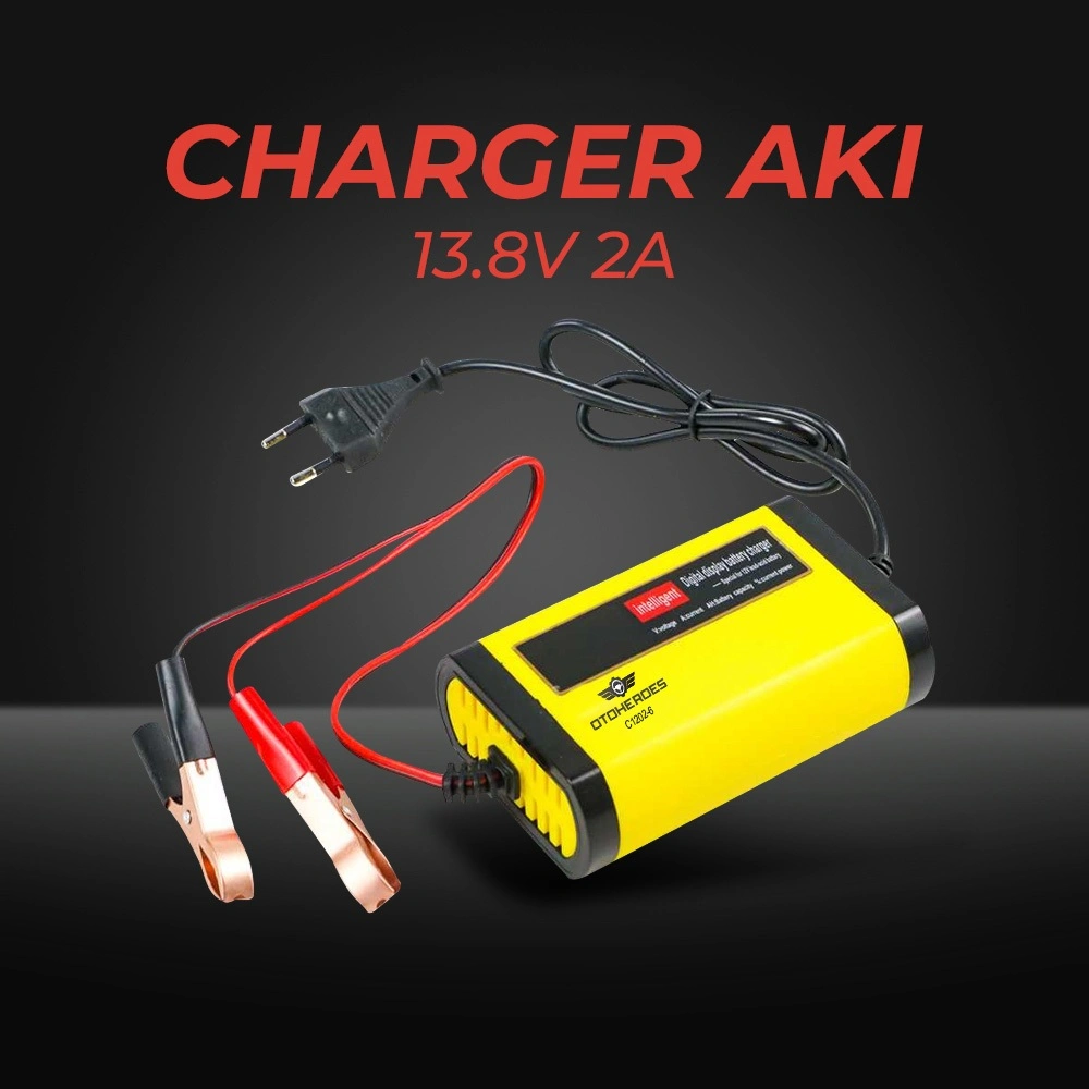 Charger Aki Mobil Motor Intelligent Battery Charger 13.8V 2A