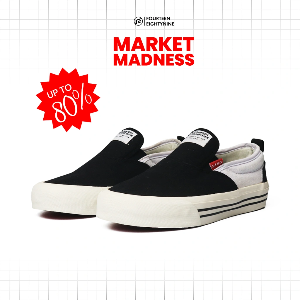 1489 - RevenantX White Sepatu Sneakers Slip on Vulcanized Skate - FE12A