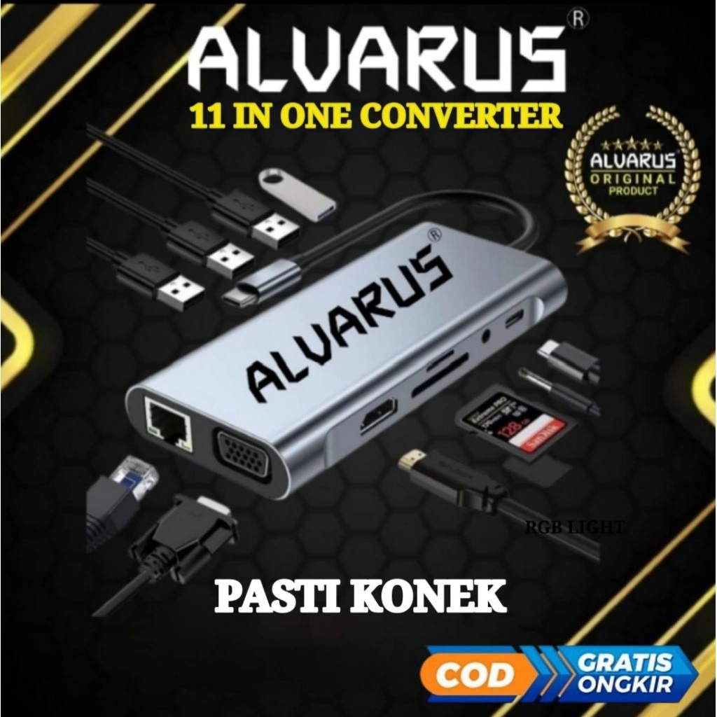 USB HUB Type C USB Type C HUB CONVERTER ALVARUS 2in1 3in1 4in1 5in1 5in2 8in2 Adapter Konektor Multifungsi HDMI 2.0 USB 60W PD TYPE C SD Card TF Card AUX USB 2 USB 3 4K Converter type C Konverter Type C converter Type C kabel converter USB C Multimedia